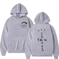 Travis Scott Cactus Jack Harajuku Fashion Graphic Print Hoodie Men Women Streetwear Hip Hop Autumn Winter Pullover Loose Casual Oversized Sweatshirt XXL balta