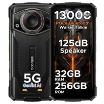 DOOGEE Fire 7 Ultra 5G Atsparus Telefonas 32GB+256GB Dimensity 6300 13000mAh 125dB Garsiakalbis PoC & Bluetooth Racija 64MP Kamera