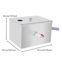 Stainless Steel Grease Trap Efficient Interceptor with Valve Long-Lasting white