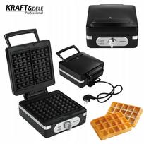 Electric Waffle Maker 2000W Large Black Belgian Waffles Kraft&Dele