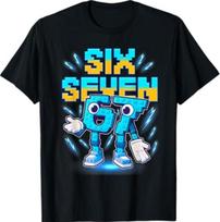 67 Six Seven 6-7 - Funny Italian Brainrot Kids Gaming Meme T-Shirt XXXL blue