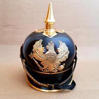 Vokiškas Pickelhaube imperatoriškas Prūsijos šalmas Pirmojo pasaulinio karo stiliaus dygliuotas šalmas Geriausia dovana jam, Cosplay dovana gray