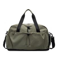Travel bag, large capacity sports and leisure fitness bag, multi-functional compartment, waiting for delivery, accommodation bag, storage luggage bag žalia