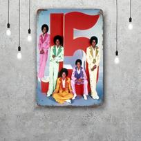 Jackson 5 Dekoravimas Vintažiniai Metalo Ženklai Skardos Ženklai Kapitonų Plakatas Dekoravimas Barui Pub'ui Klubui Vyriškam Kambariui Sienų Dekoras 20x30cm（7.8x11.8inch） white