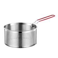 Steel Deep Fryer Basket with Handle Large Capacity Mesh Strainer for Frying XXL white