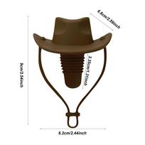 Wine Bottle Stoppers Silicone Champagne Bottle Cowboy Hat Funny Stopper Reusable Wine Preserver Beverage Preservation Wine kava