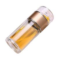 Stiklinis infuzorius butelis Dvisienis arbatos termosas Izoliuotas palaidų lapelių arbatos ruošimo įrenginys Karštų ir šaltų gėrimų butelis namams, biurui 350ml juoda