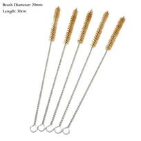 Tube 5pcs Pipe Brushes Wire Cleaner Cleaning Cylinder 20mm beige