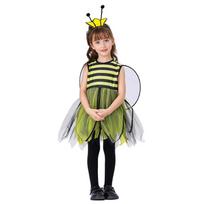 Kids Ladybug Bee Animal Costume Cute Cosplay Outfit for Stage Performance Role Play Dress Up 140 beige