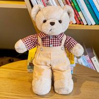60/80/100cm Cute Couple Teddy Bear Plush Toy Kawaii Dress Bear Doll Girl Baby Girlfriend Gift 60cm beige