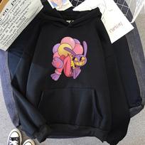 Skaitmeninis Cirko Džaks Hoodis Mada Moterims Estetinis Grafinis Kawaii Triušis Bučiniai Balionai Hoodies Unisex Animacinis Puloveris Džemperiai S black