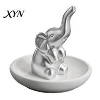 Multi-color Jewelry Tray Storage Tray, with Upturned Nose Elephant Design, Waterproof Case Compact Organizer for Rings Earrings Bracelets Decorative