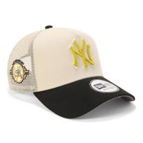 New Era 9FORTY AFrame Trucker Mesh Cap 15171229 NER35C4666 NY White New Era Mesh Cap 9FORTYAFRAME MLB ONSPOTZ Special Edition SIDE PATCH 2Tone UNDER beige