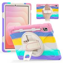 Armor Kids Case For Samsung Galaxy Tab S11 11 inch SM-X730 SM-X736 SM-X736B Tablet Cover Hard PC Stand Shockproof With Strap no shoulder Strap white