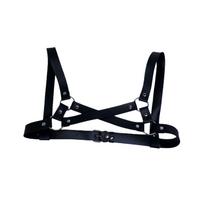 European & American Style Men's Black Cross-Chest Strap Armband Accessory black
