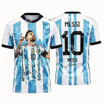 2026 Messi No.10 football jersey fan commemorative gift Summer Sports Men's T-Shirt Kid's Clothing Tee Woman cycling jersey L black