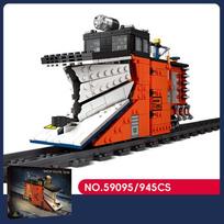 Techninis miesto traukinys MOC plytos LED 3D modelis Sniego valymo lokomotyvas Blokeliai STEM transporto priemonės Statybiniai žaislai Draugo Kalėdinės dovanos NAUJAS red