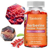 Taoters Berberine HCl Supplement 400mg with MCT Oil 700mg, Capric Acid C10, 120 Softgels 120 Capsules