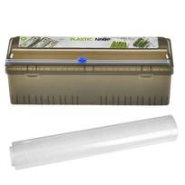 Household Plastic Food Wrap Dispenser Sharp Reusable Cling Film Cutter Roll Box Foil Holder Film Dispenser Cutting Box Packaging