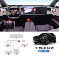 Automobilio interjero TPU apsauga nuo įbrėžimų plėvelė Mazda 6E CX-6E 2025-26 modeliams Apsauginiai skaidrūs nuo plyšimo lipdukai Priedai Carbon Style