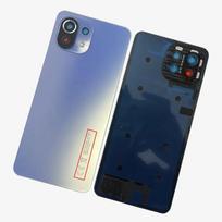 Back Cover For Xiaomi Mi 11 Lite Glass Battery Cover Housing  Cases Mi11 Youth NE 5G With Camera Lens Replacement Blue 5G