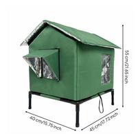 Elevated Cat House Pitched Roof Outdoor 600D Oxford Material Pet