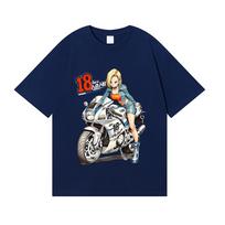 Dragon Ball Android 18 Japanese Style T-Shirt, Classic, High Quality Streetwear, Men's Clothing, Women's Clothing, New T-Shir XXXXL gray