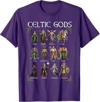 Celtic & Norse Mythology Warriors Graphic Tee for Fans of Viking Culture XL blue