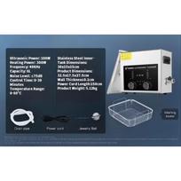 SIHAO Ultrasonic Cleaner 40kHz Professional Ultrasound Cleaning Machine with Timer & Heater for Gun Automotive Parts 2L/3L/6L/10L/15L/30L