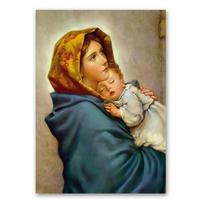 Švytintys Jėzaus paveikslai ant sienos, Mergelė Marija su Jėzumi, drobės tapyba, krikščionybė, Jėzaus plakatai svetainei, namų dekoras 70cm×100cm NoFrame