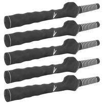 5PCS Golf Swing Club Hand Grip Rubber Beginner Practice Training Correction AccessoryHole Diameter black