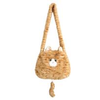 Cute plush cat messenger bag portable new female style girl soft cute fluffy large capacity shoulder bag geltona