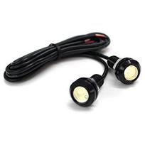 [2 vnt. pakuotė] Vandeniui atsparus didelis LED prožektorius ledinis mėlynas 18mm (Juodas Lizdas) 1 pack (2 pieces) mėlyna