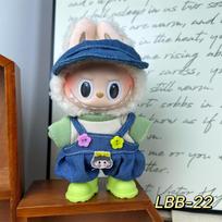 15/17cm Labubu Doll Accessories Clothing Suitable For V1 V2 V3labubu Plush Doll Universal Clothes  Personality Fashion Gift NO Doll  NO Shoes gray