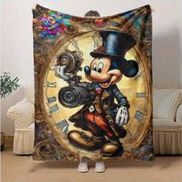 1 vnt., Steampunk Pelėdas Mikis: Maginė namų dekoro dovanų antklodė, flanelinis pledas jūsų svetainei, miegamajam ar laukui, puiki dovanų idėja 80x120cm gray