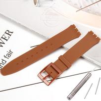 Silikoninis dirželis Swatch SFS103 SFV107 SFN120 SFK397 SFK360 SFK361 laikrodžiui 16mm Moteriška apyrankė Vandeniui atsparūs laikrodžio aksesuarai 16mm blue