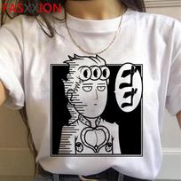 Jojo Bizarre Adventure T Shirt Men Japanese Anime Summer Tshirt Kawaii Jojo Graphic Tshirt Cute Unisex Manga s Top Tees Male 4XL black