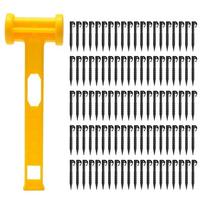 Outdoor Ground Stake Camping Anchors Peg Plastic Tent Stake with Hammer Beach Tent Peg Anchors Canopies Stake Enduring juoda