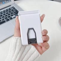 Scratch-resistant For MagSafe Wallet Acrylic Transparent Phone Magnetic Card Holder Solid Color for iPhone 17 16 15 14 13 12 11 balta