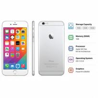 Atnaujintas Apple iPhone 6 Plus 128GB Juodas/Auksinis/Sidabrinis 5.5  Didelio Ekrano Išmanusis Telefonas Atrakintas Pasaulinė Versija sidabras