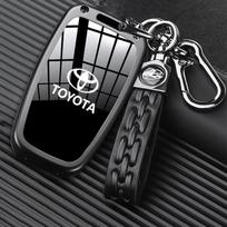 Juodas permatomas raktų pakabuko dėklas Toyota Corolla Cross Yaris Sienna Venza Harrier Hilux Tundra Mirai Land Cruiser Alphard gray