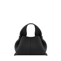 French Niche Versatile Solid Color Lunch Box Bag Fashion Handbag Shoulder Messenger Bag Women black
