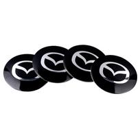 4 vnt. 56/60 mm automobilio ratlankio centrinis dangtelis Mazda MS RX7 RX8 2 3 6 Atenza Axela Demio MX5 929 CX3 CX4 CX5 CX7 CX8 CX9 GH BK MP For mazda black