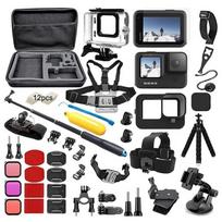 GoPro Accessories Kit Hero 13 12 11 10 9 54-in-1 Or 12-in-1 Protective Housing Case Set With ABS Frame Mounts Covers 54-in-1 Kit gray