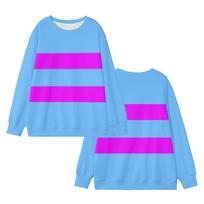 Undertale Frisk Crewneck SWEATSHIRT Game SameStyle Cartoon Retro Casual Streetwear Long Sleeve  Pop for Autumn/Winter  Tops 4XL purple