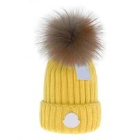 Hot-selling real raccoon fur ball wool hat winter thickened outdoor fashion casual warm knitted hat geltona