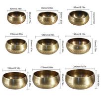 Tibetan Buddhist  Singing Bowl Buddha Sound Bowl Musical Instrument for Meditation with Stick Yoga Home Decoration beige