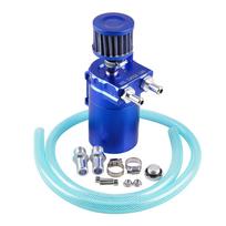 Aluminum Engine Cylinder Oil Catch Reservoir Breather Tank Can Black With Catch
