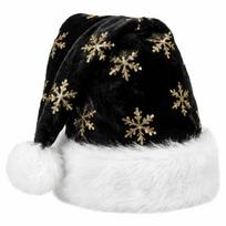 Cute Star Pattern Pink Bow Santa Hat Soft Fuzzy Fluffy Christmas Hat Polyester Lightweight Plush Hat Festival juoda