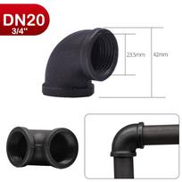 Nauji Juodi Vamzdžių Jungiamieji Elementai Kaliojo Ketaus Alkūnė Vamzdžio Jungtis Srieginė 1/2'' 3/4'' 1'' Vamzdžių Priedai 16mm